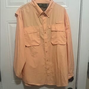 Men's Casual Button Down Shirt - Peach
